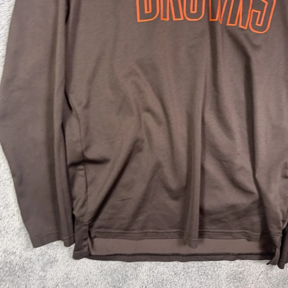Cleveland Browns Hoodie Men L Nike Dri Fit Pullover Shirt Lightweight Sweatshirt